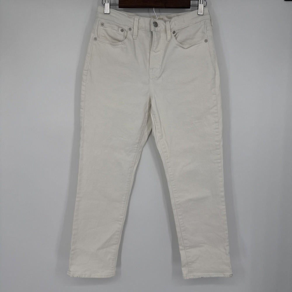Madewell The Perfect Vintage Jeans‎ Tapered Leg Women's 27P White Casual Chic